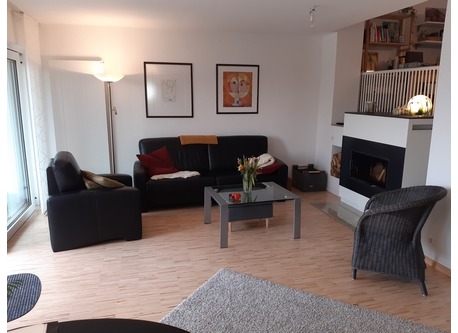 living room with fireplace