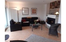 living room with fireplace