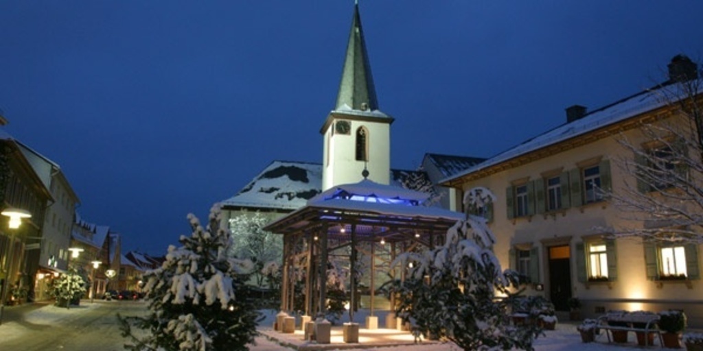 Walldorf, Zentrum im Winter