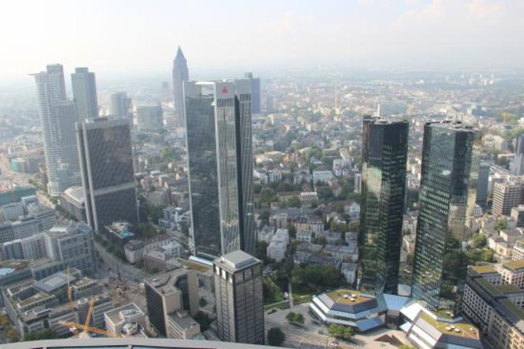 Viewing platform on Frankfurt skyscraper