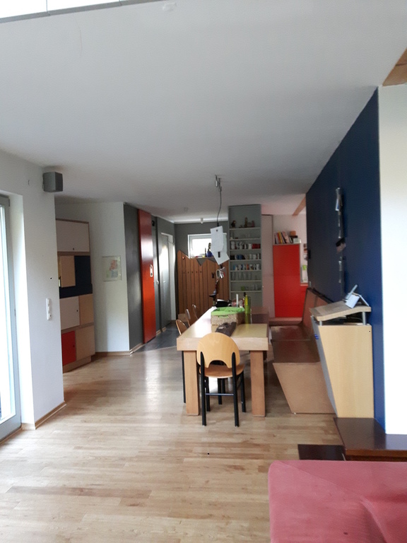 The entryway leads straight into the dining room for a welcoming atmosphere.