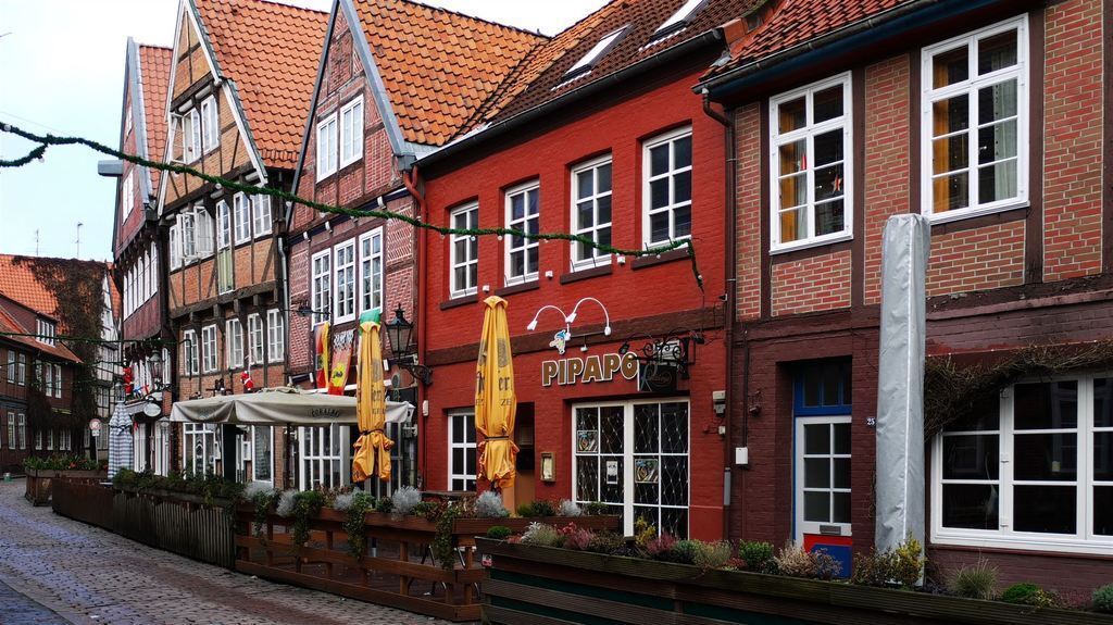 A typical street in the city center