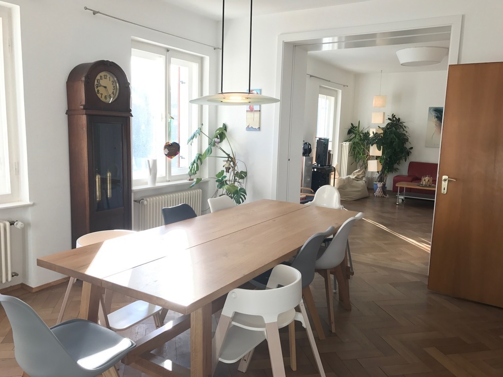 view from dining room to living room