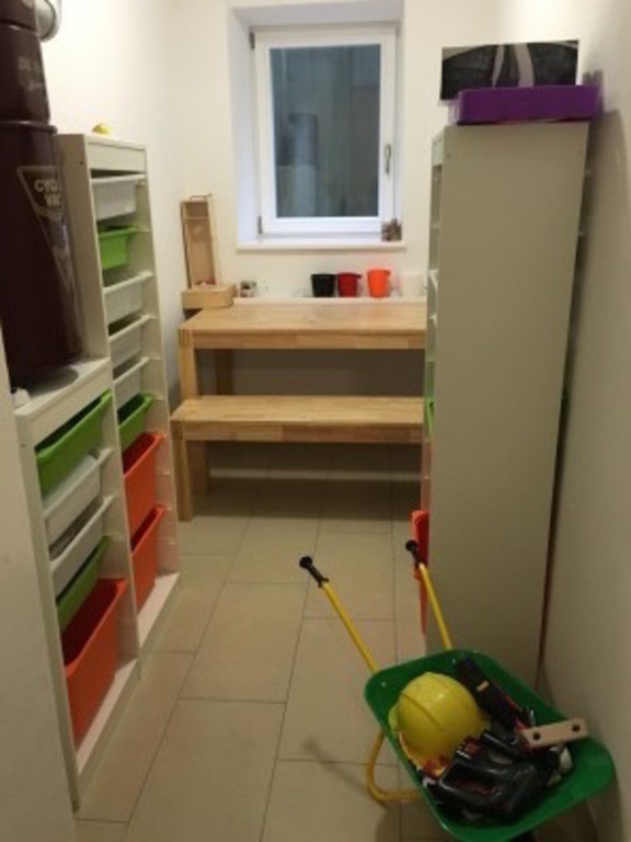 Arts & Crafts, basement