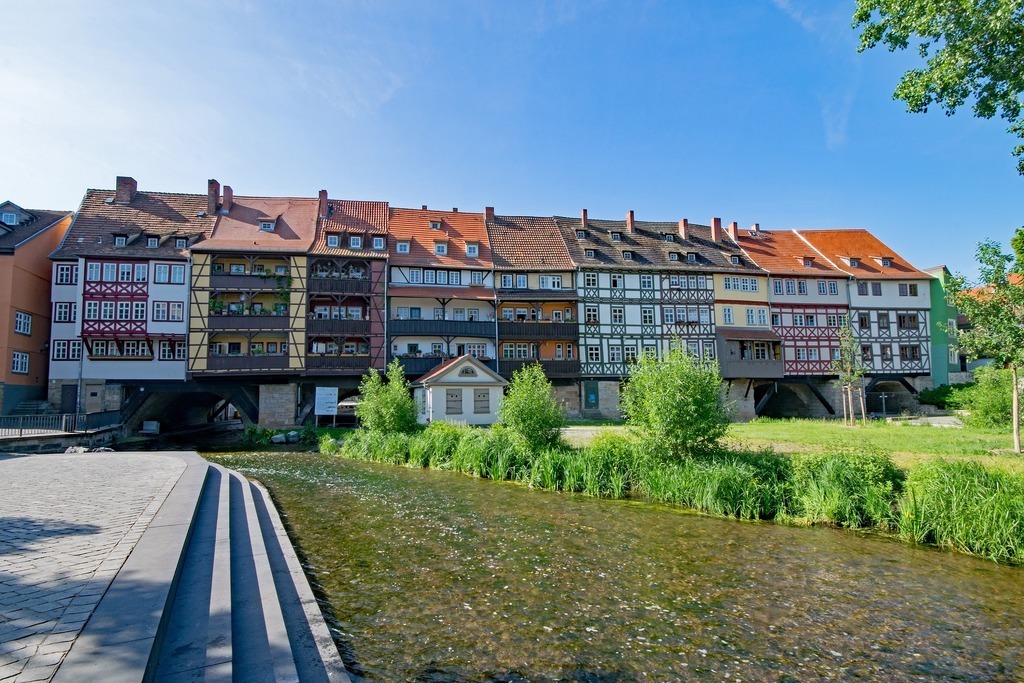 Krämerbrücke Erfurt the only medieval bridge with houses on north of the Alps