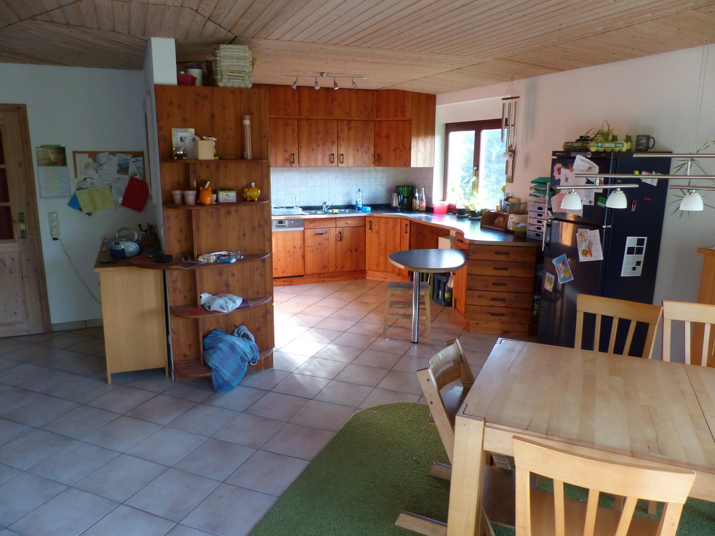 Dining room and kitchen