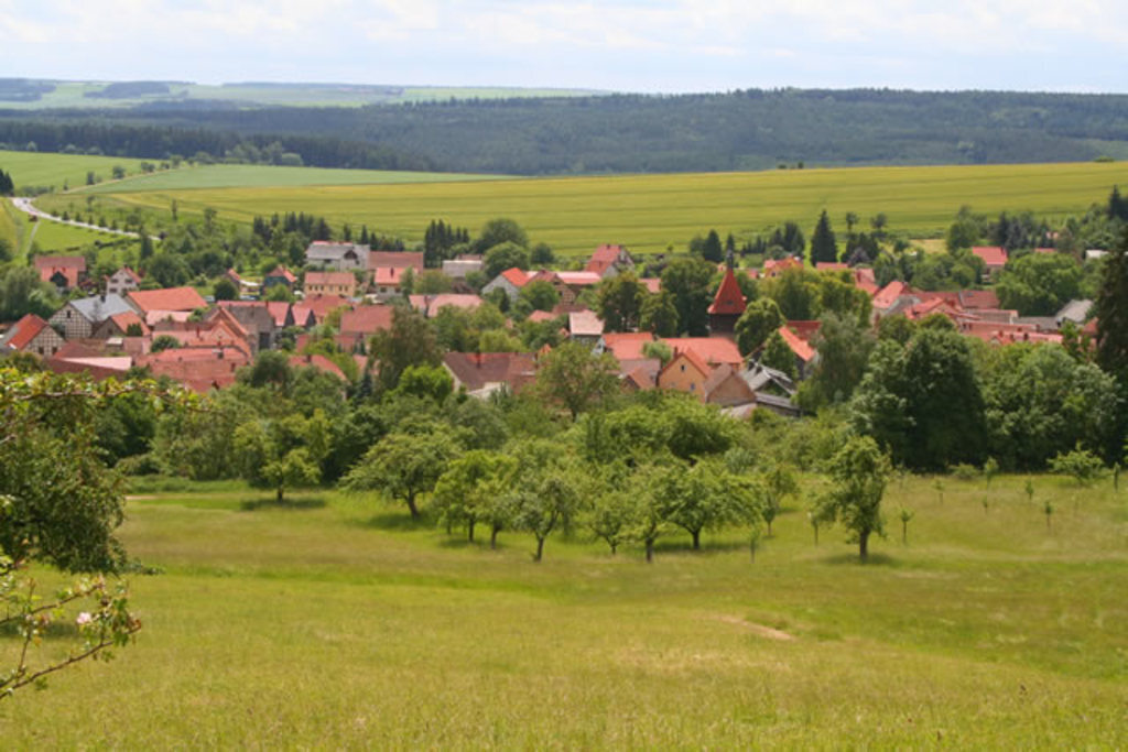 View over the nearby village of Tiefengruben 