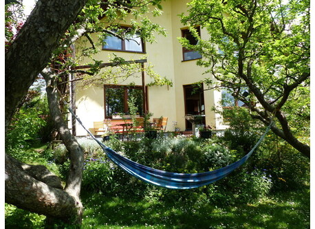 Relaxing under the apple trees or at the terrace