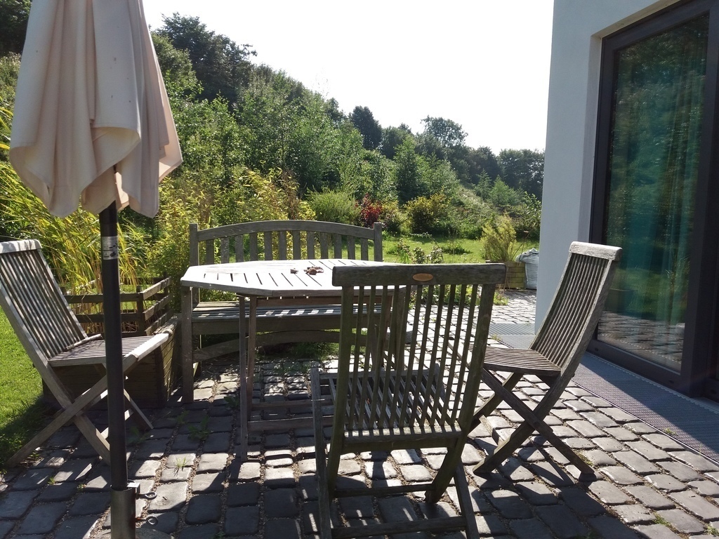 Outside on the pateo