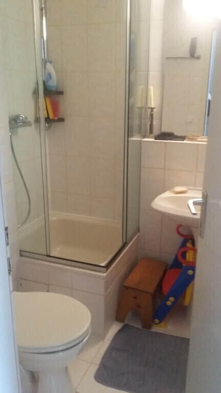 ...bathroom with shower...