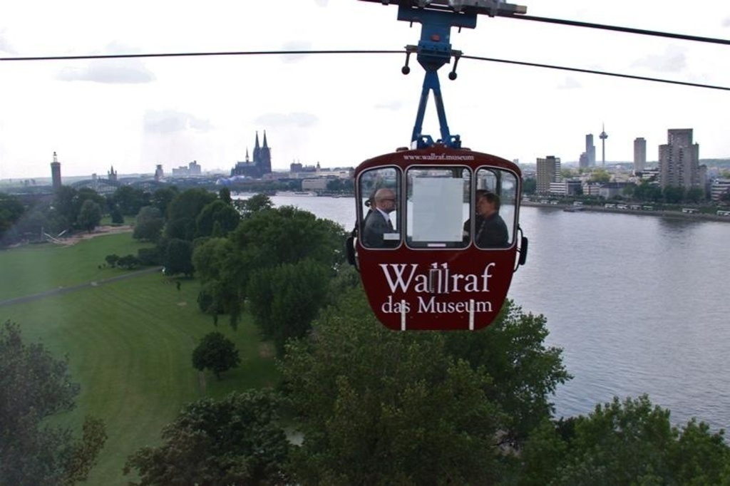 ...and turn back to the other side by cable-cab...