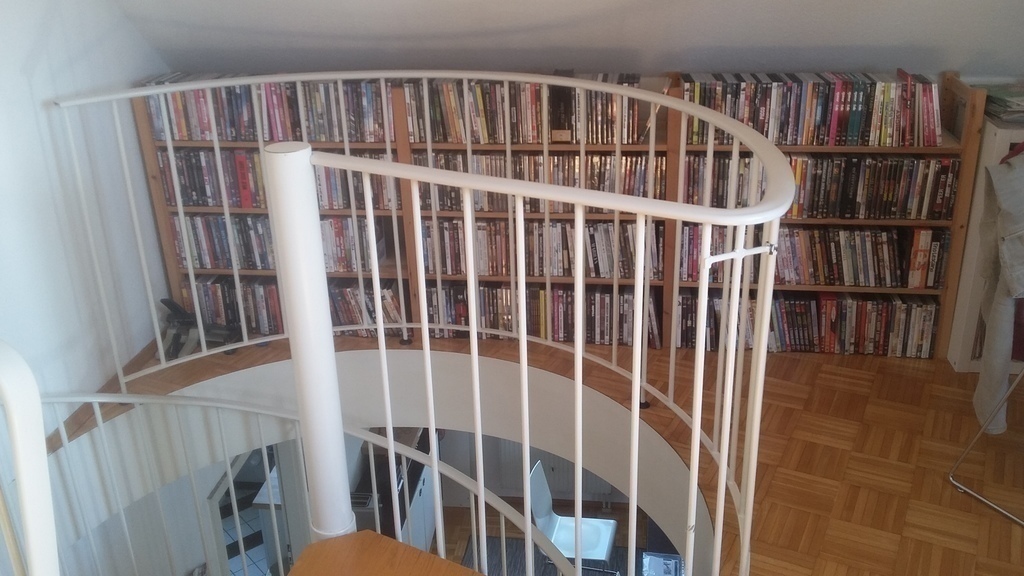 ...big collections of dvds, CDs, records,...