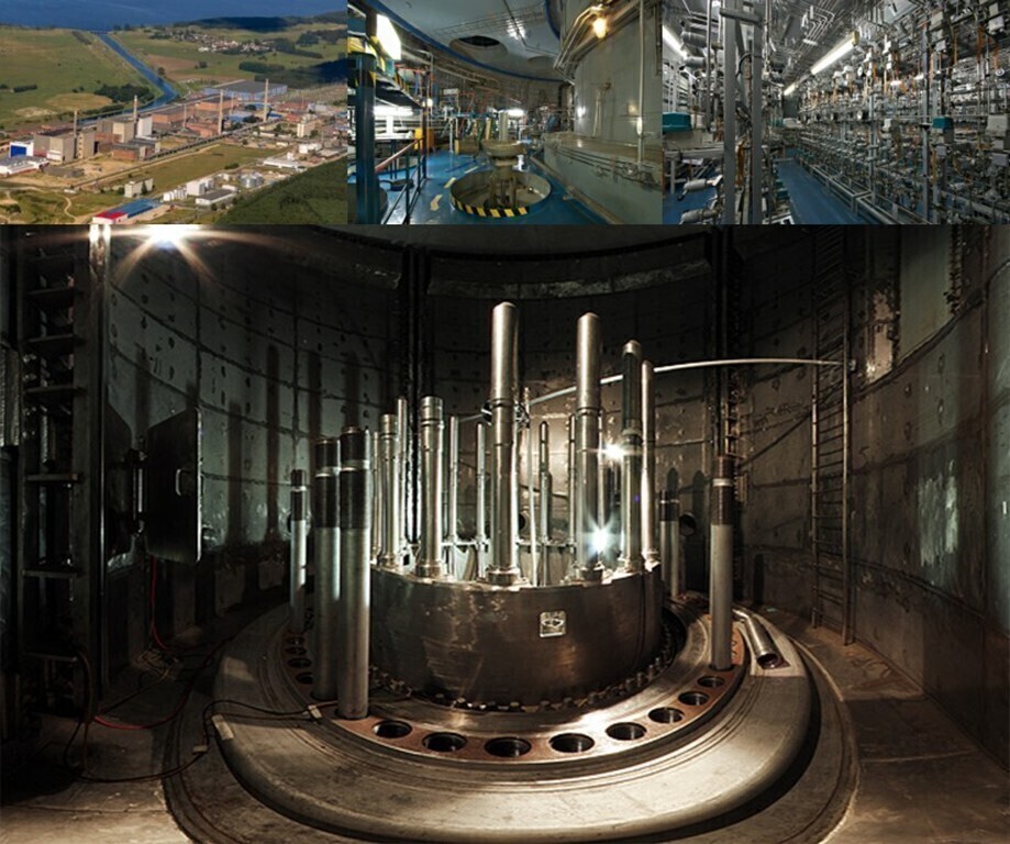 Nuclear power plant Lubmin with open reactor (soviet design) / Atomkraftwerk Lubmin mit offenem Reaktor sowjetischer Bauart