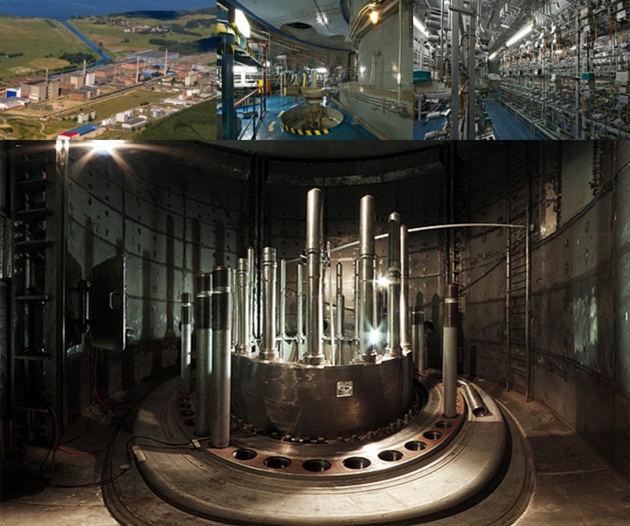 Nuclear power plant Lubmin with open reactor (soviet design) / Atomkraftwerk Lubmin mit offenem Reaktor sowjetischer Bauart