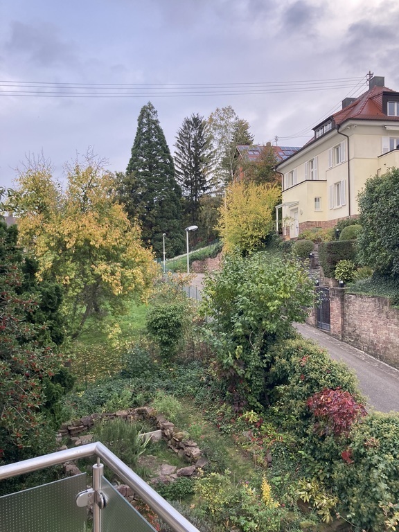 Karlsruhe-Durlach-Turmberg-residential area at excursion area near old town and forest.