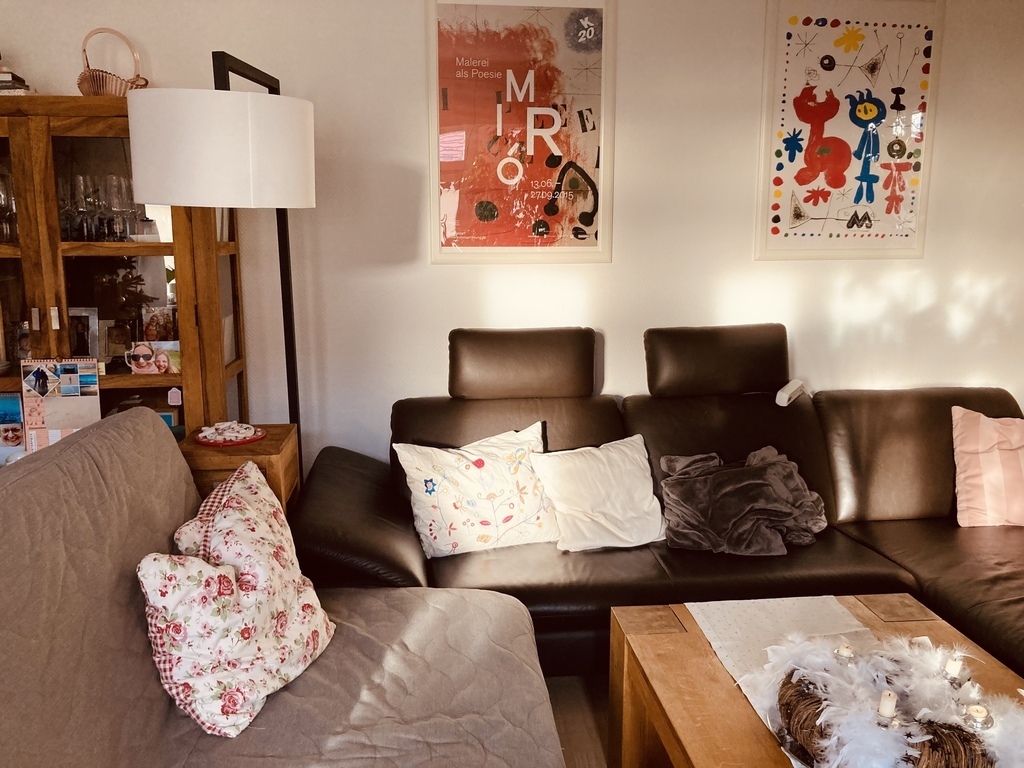 Living room with couch corner