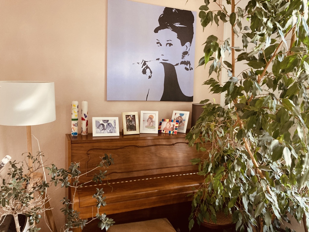 Piano in the living room