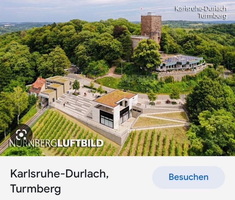 Access from our street to Turmberg - with restaurant and vineyards for a walk with fantastic view