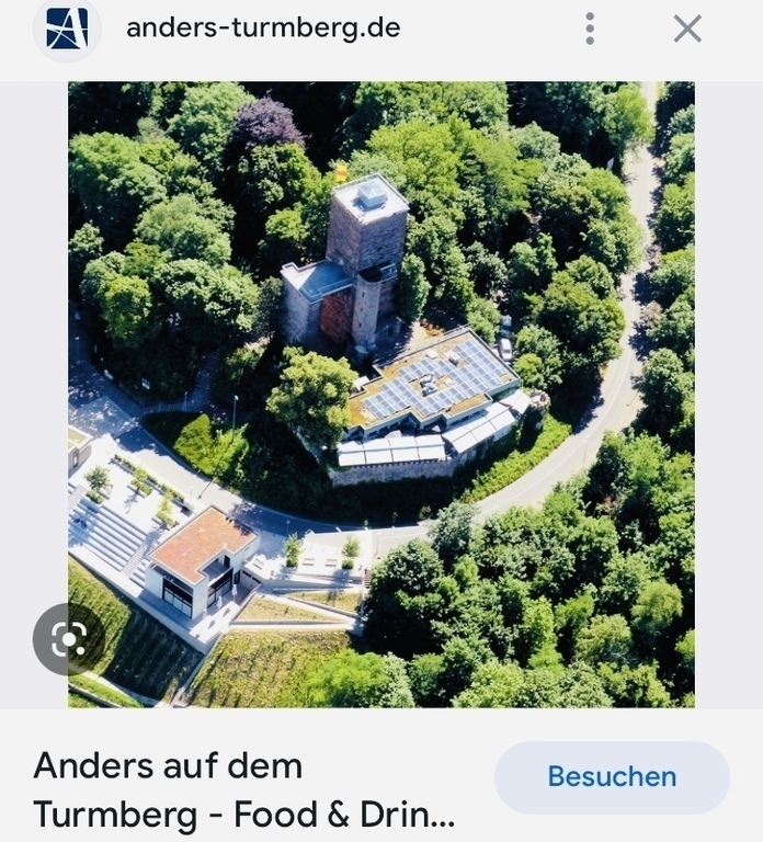 Access from our street to Turmberg - with restaurant and mountain train in 2'