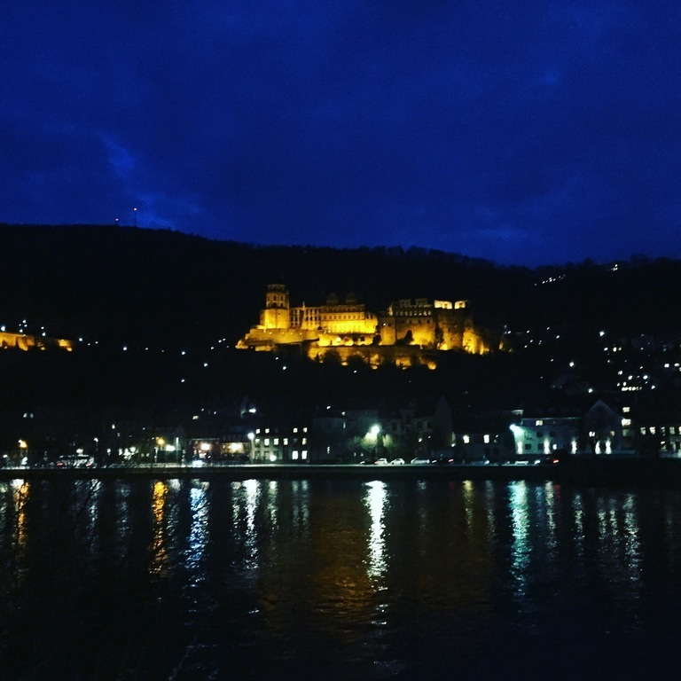 Heidelberg castle at night