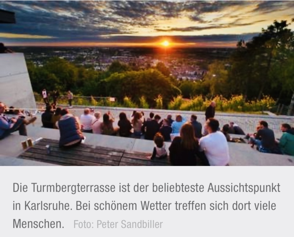 Sunset at Turmberg restaurant with a glass of wine - access 2' from our street