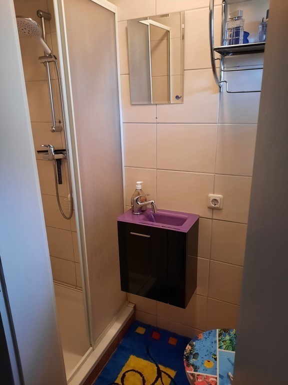 kleines Gästebad mit WC und Dusche