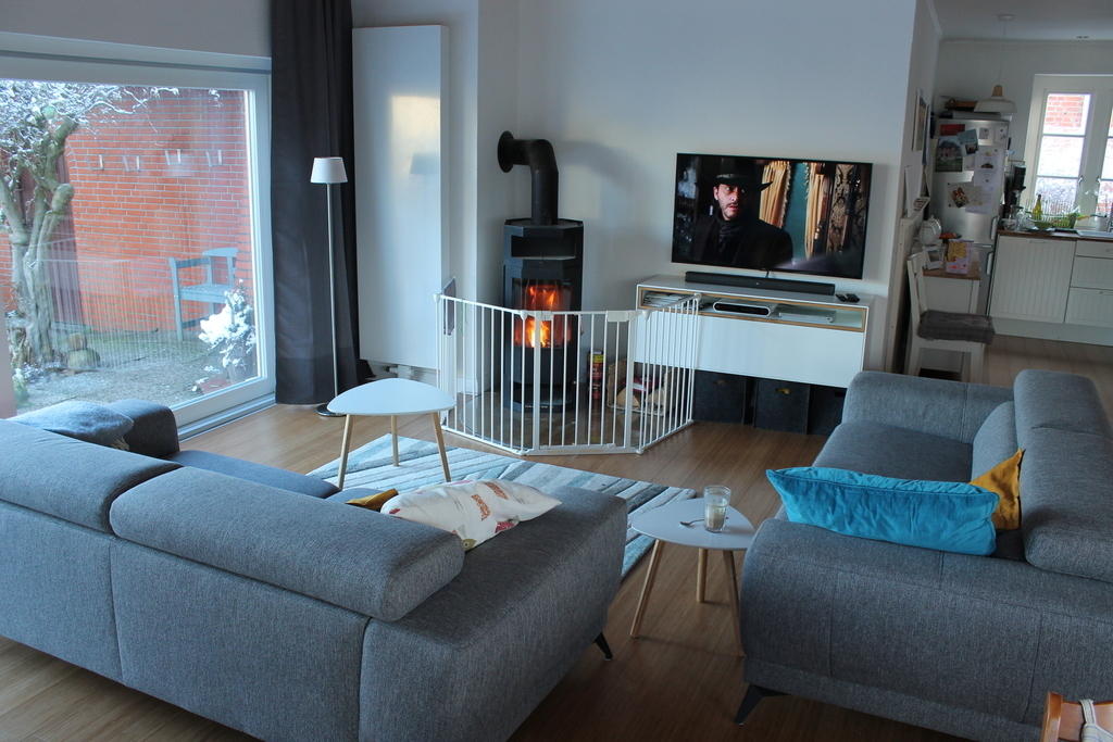 fireplace and TV corner