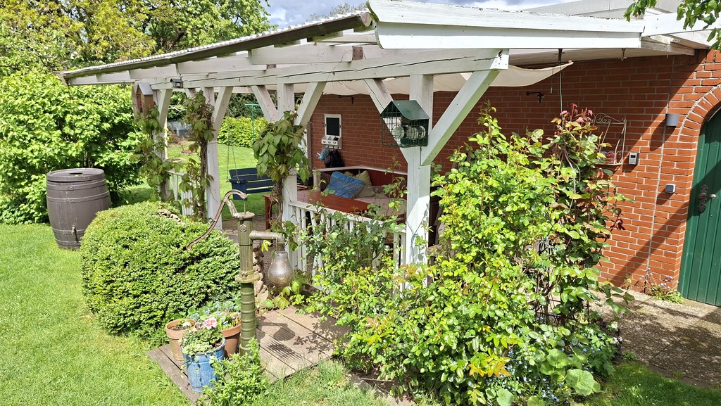terrace with bed