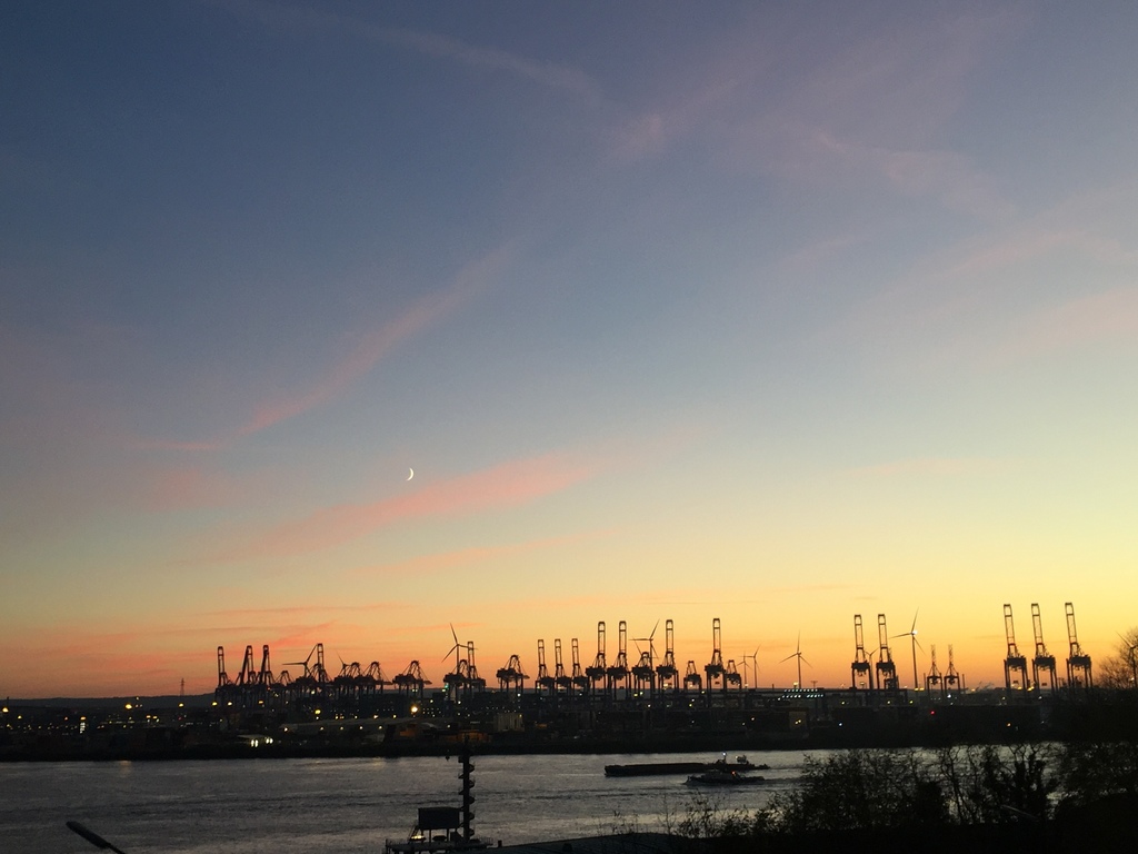 our neighbourhood - view from the park to the harbour