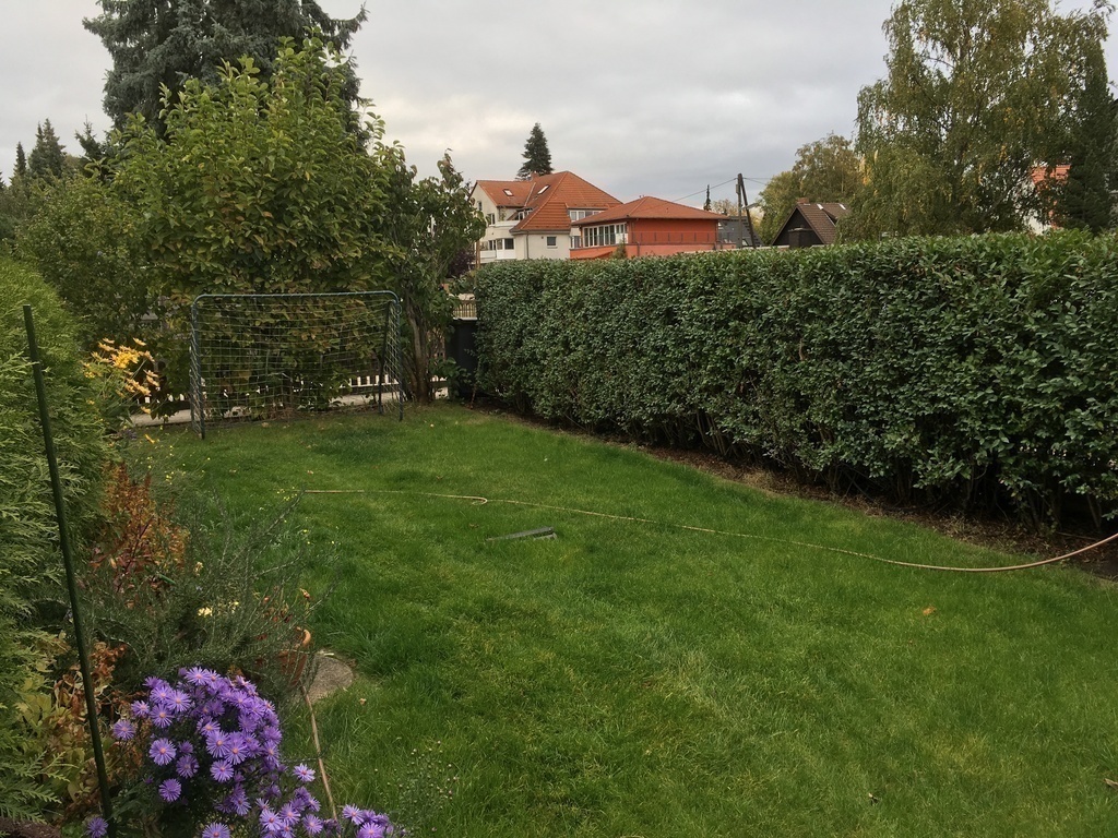 Garten mit Fußballtoren/Garden with football goals