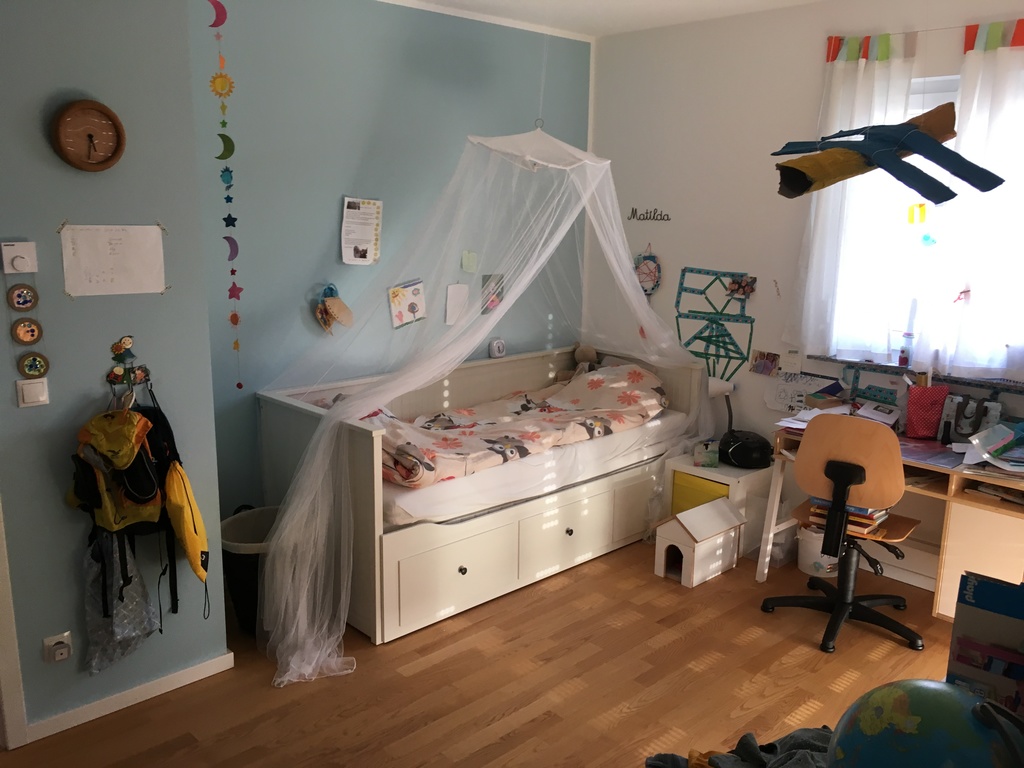 kid`s room with 2m/1,80m bed for two