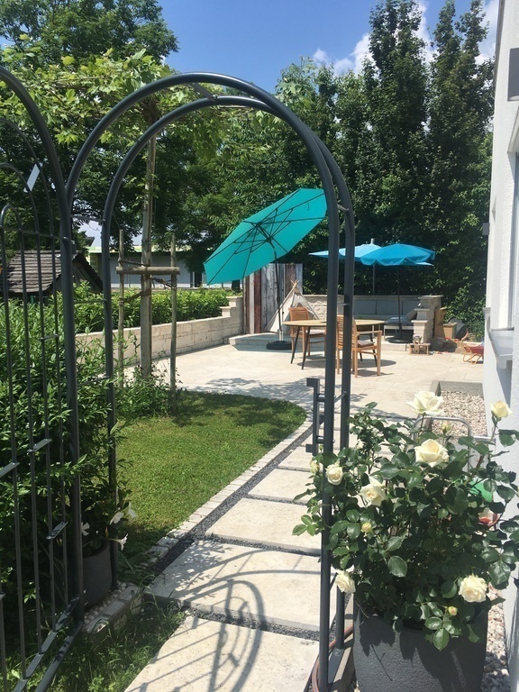 Garden and terrace behind our house 