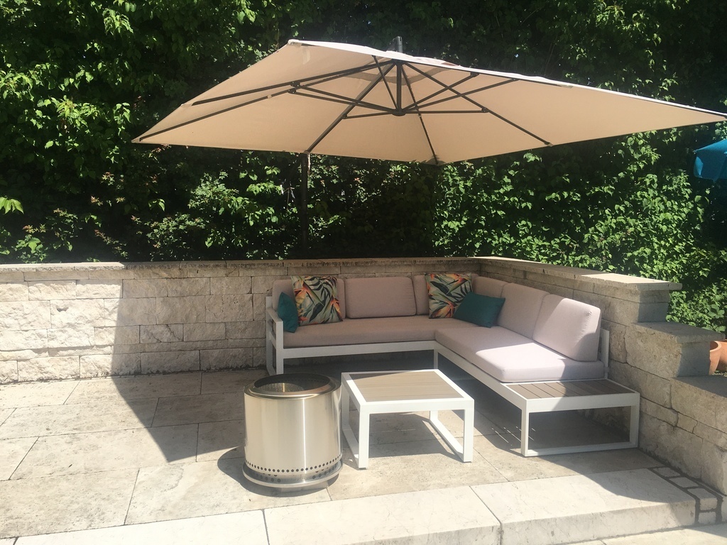 Terrace behind the house 