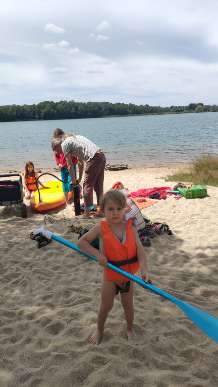 many lakes in "Neuseenland", former mines in Oberlausitz, we love to swim and paddle there in summer
