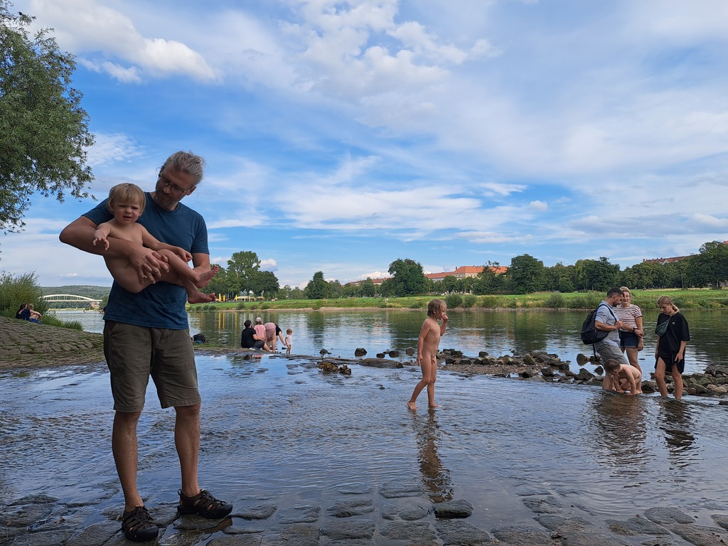 Our river - great for playing and swimming in summer