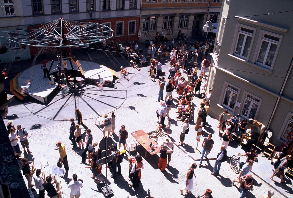 Dresden Neustadt, alternative quarter of town with colourful people