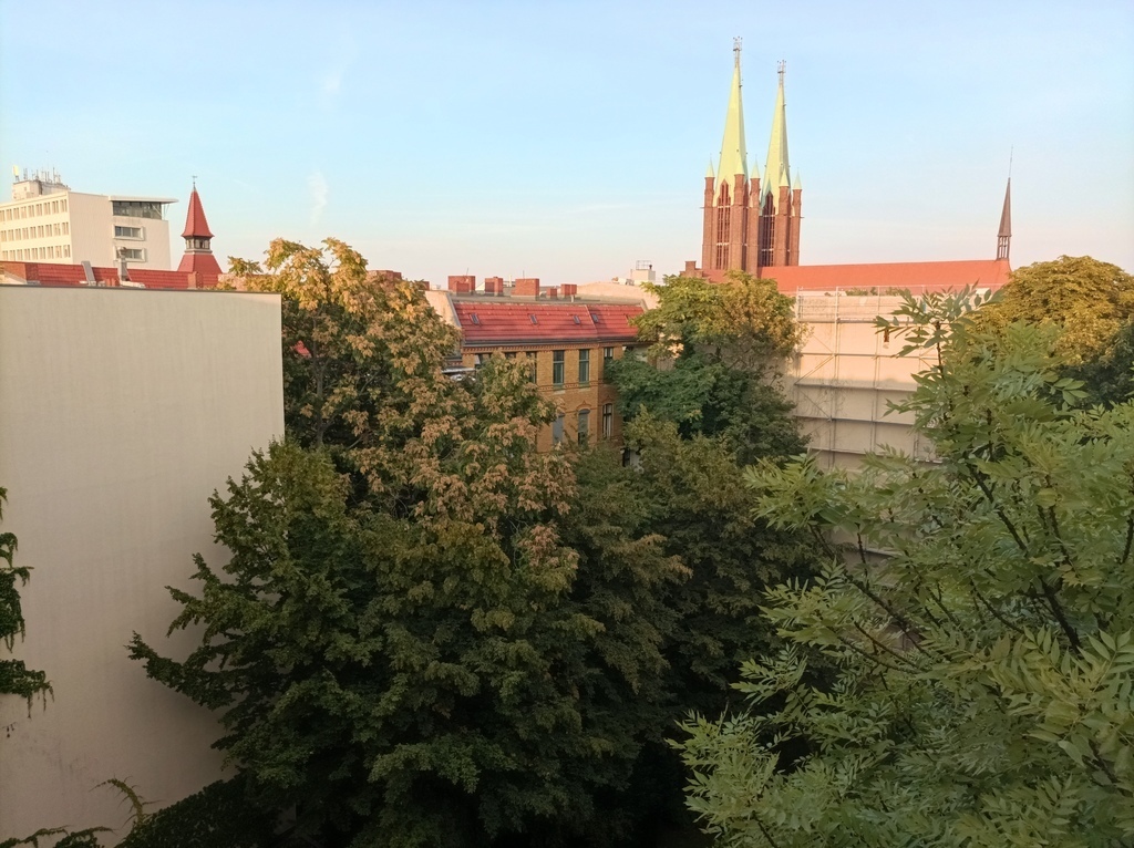 View from the balcony towards the courtyard