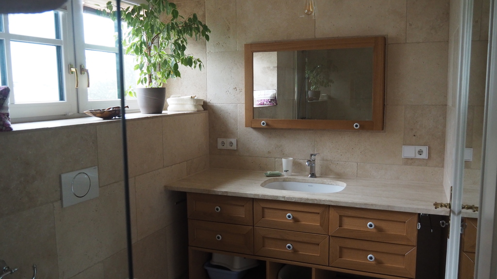 family bathroom with shower