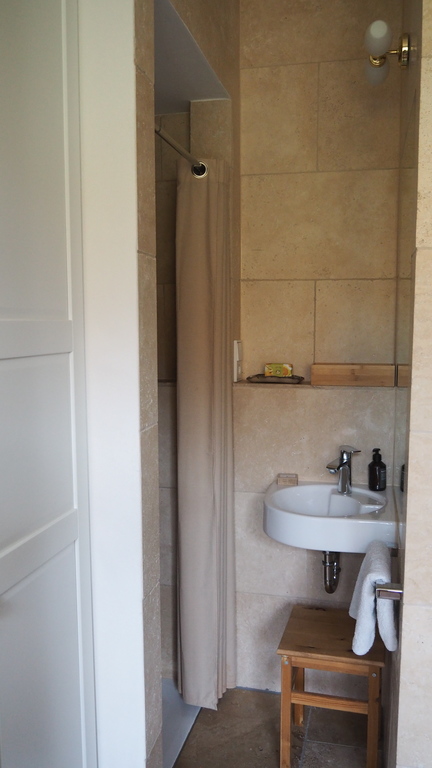 small shower in the parents` bedroom