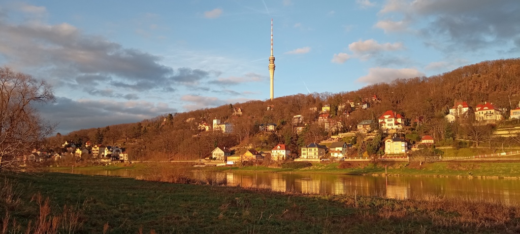 the river and other side of the Elbe near our home