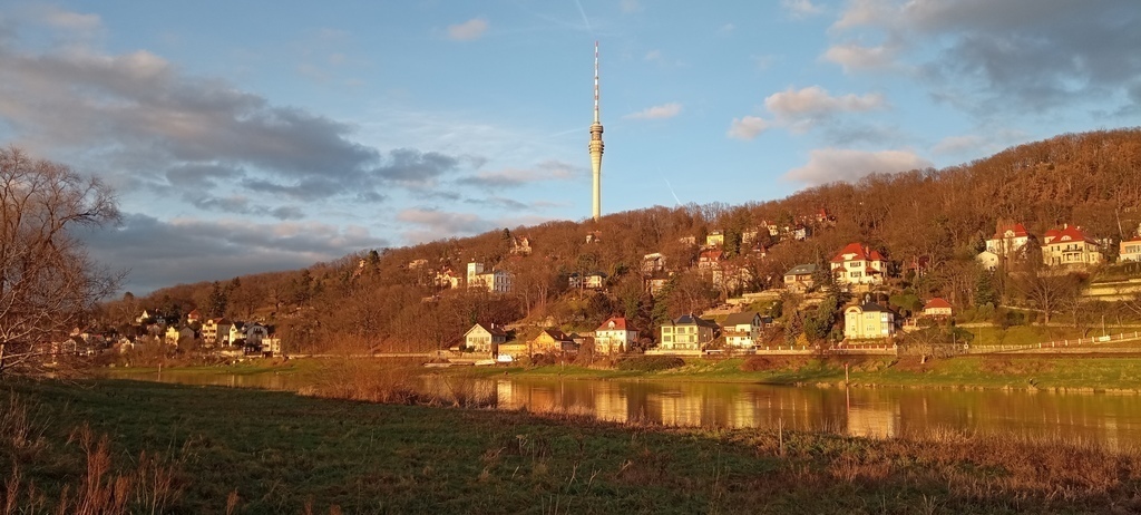 the river and other side of the Elbe near our home