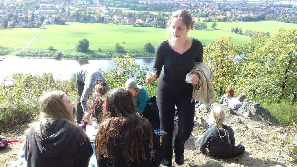 view from the little hill "Agneshöhe" to our borough on the other side of the river