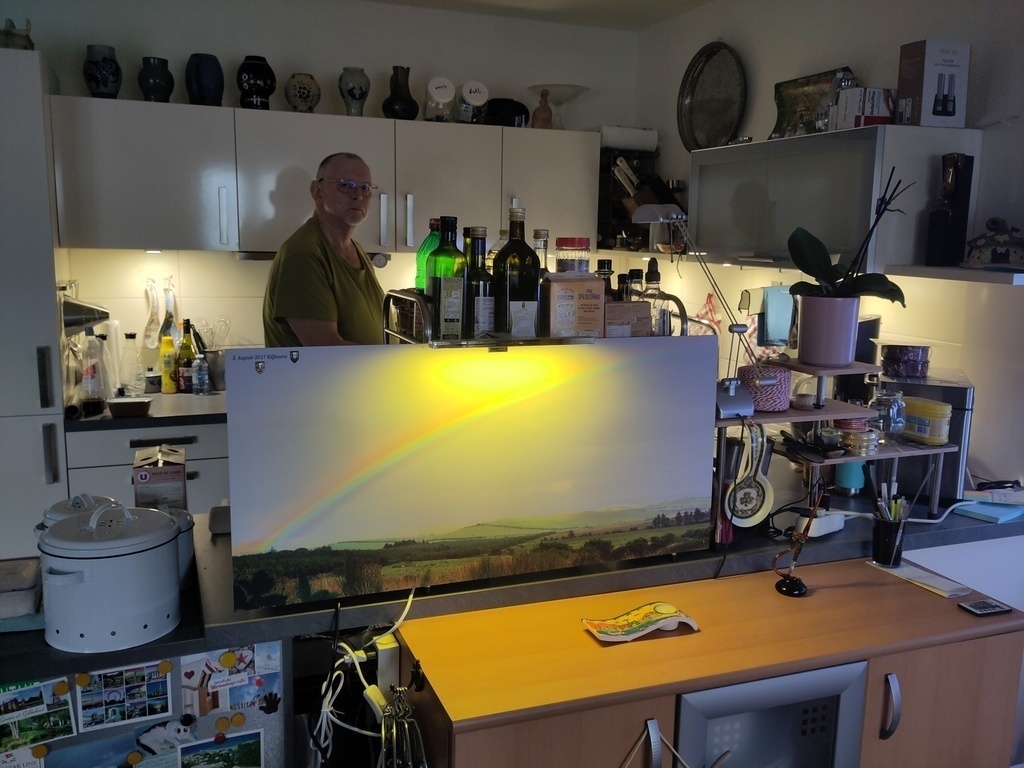 View to the kitchen with Werner 