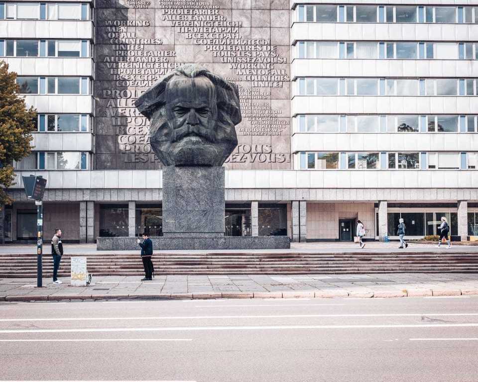 the giant statue of Charles Marx, a 15-minute walk from the house
