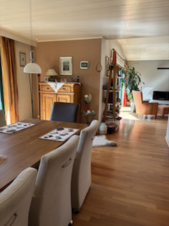 Blick vom Esszimmer zum Wohnzimmer