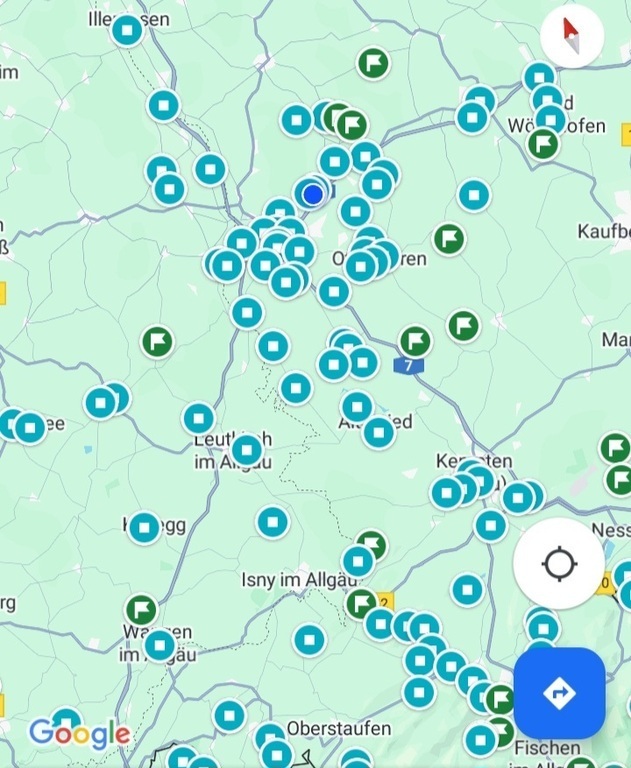 part of the map with suggestions that we will send you  