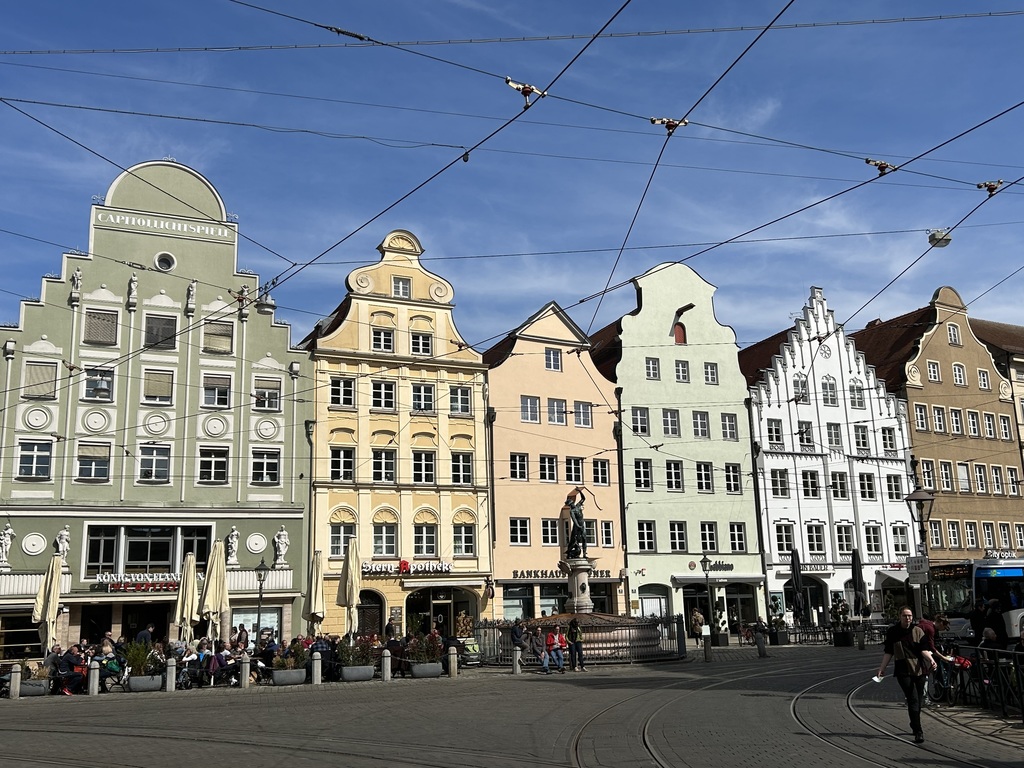 Typische Häuser in der Augsburger Innenstadt