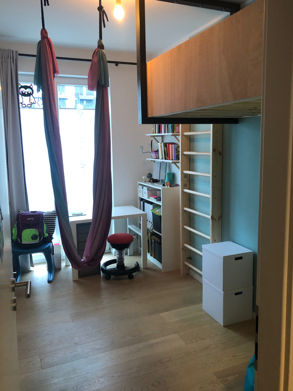 children's room with loft bed