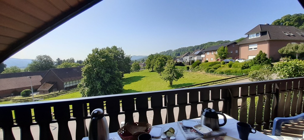 Blick von unserer Loggia im oberen Stockwerk