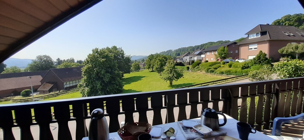 Blick von unserer Loggia im oberen Stockwerk